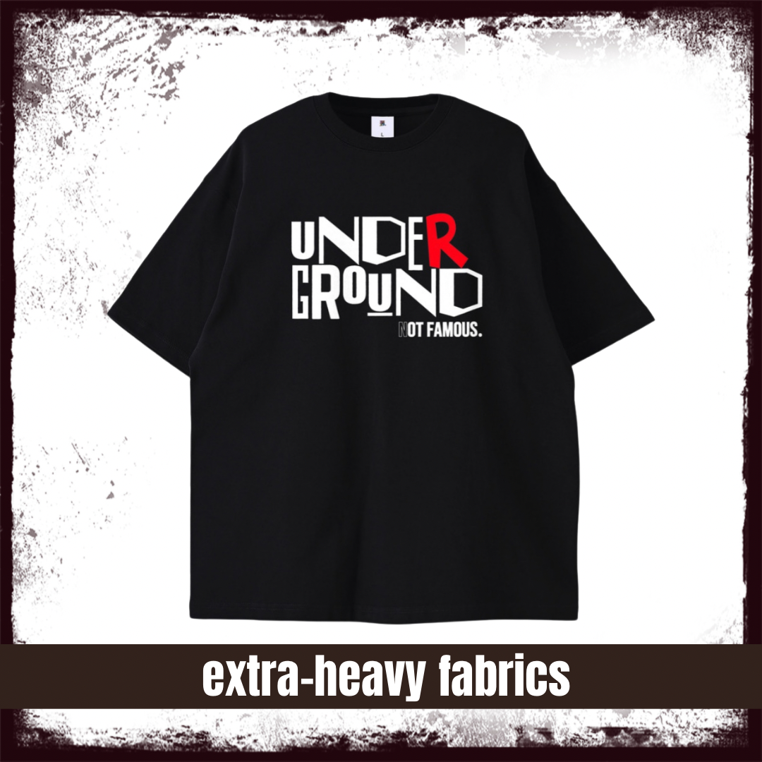 【予約商品】BADYEVER Underground Logo extra-heavy fabrics Oversized t-shirts Black