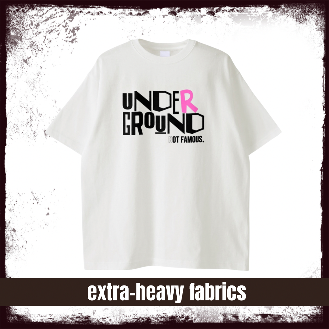 【予約商品】BADYEVER Underground Logo extra-heavy fabrics Oversized t-shirts White