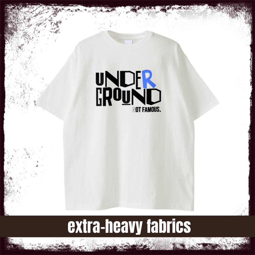 【予約商品】BADYEVER Underground Logo extra-heavy fabrics Oversized t-shirts White