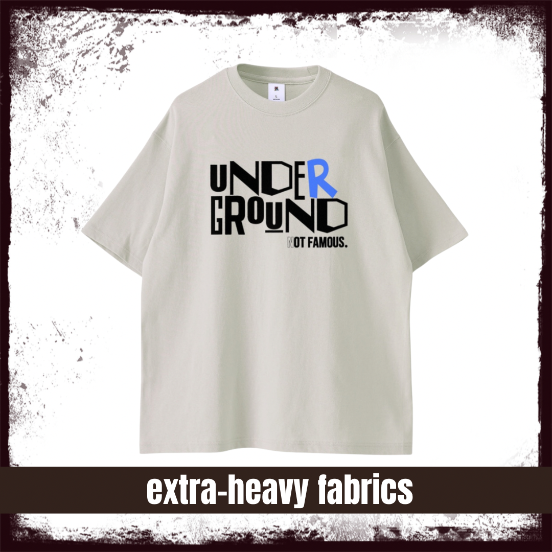 【予約商品】BADYEVER Underground Logo extra-heavy fabrics Oversized t-shirts Gray