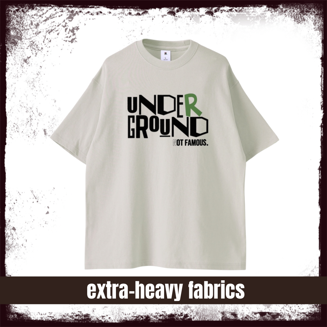 【予約商品】BADYEVER Underground Logo extra-heavy fabrics Oversized t-shirts Gray