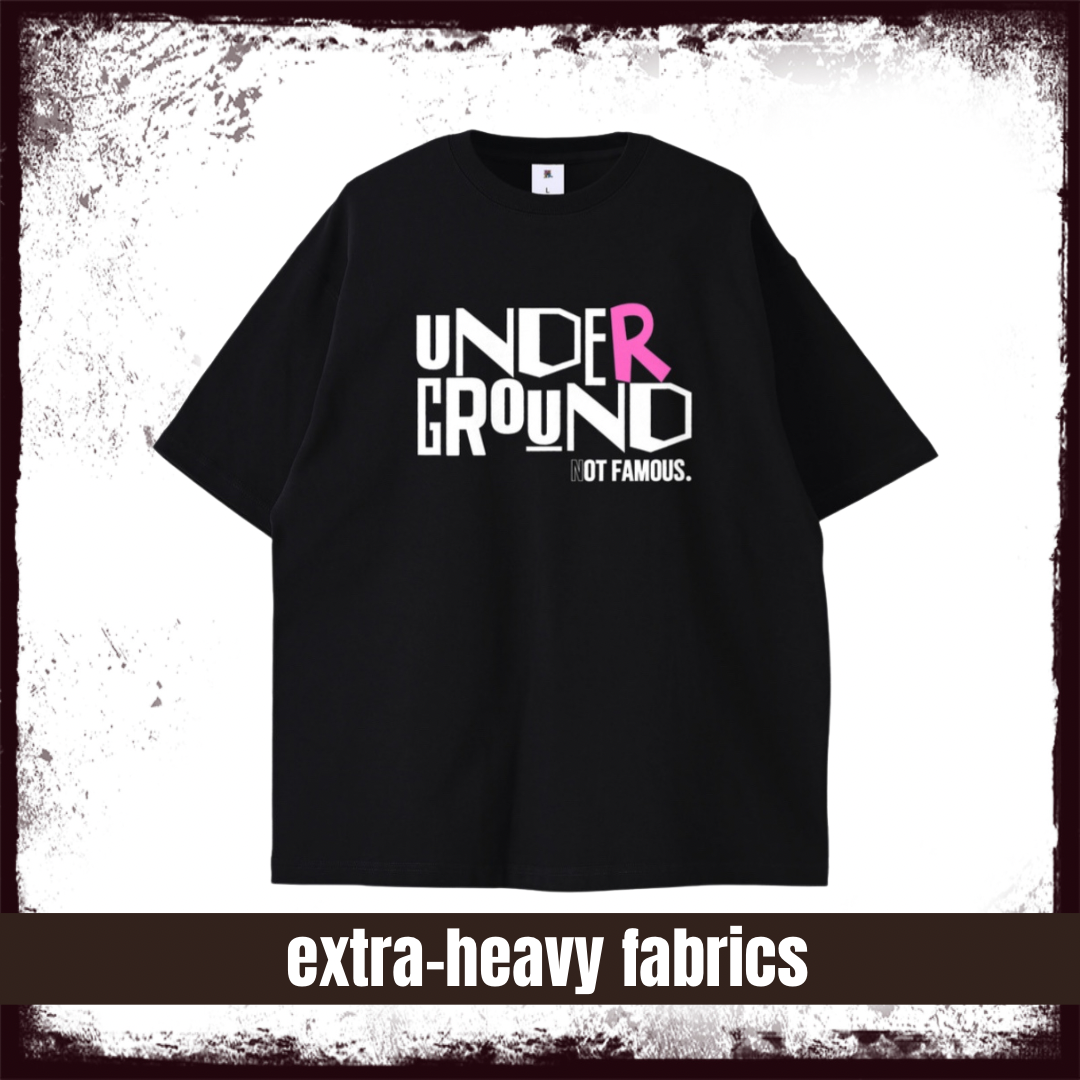 【予約商品】BADYEVER Underground Logo extra-heavy fabrics Oversized t-shirts Black