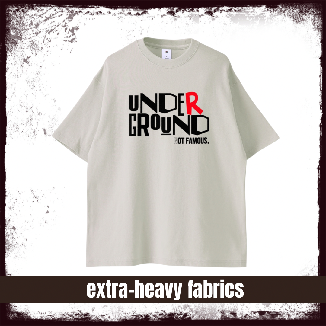 【予約商品】BADYEVER Underground Logo extra-heavy fabrics Oversized t-shirts Gray