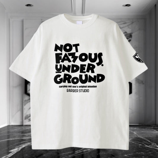 【予約商品】BADBARBER Not Famous Underground Logo extra-heavy fabrics Oversized t-shirts