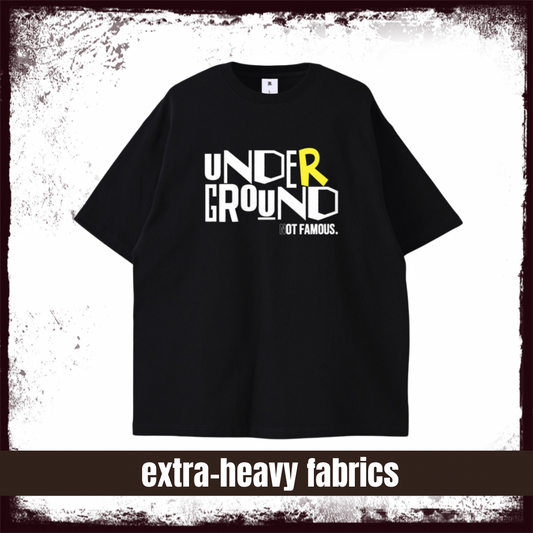 【予約商品】BADYEVER Underground Logo extra-heavy fabrics Oversized t-shirts Black