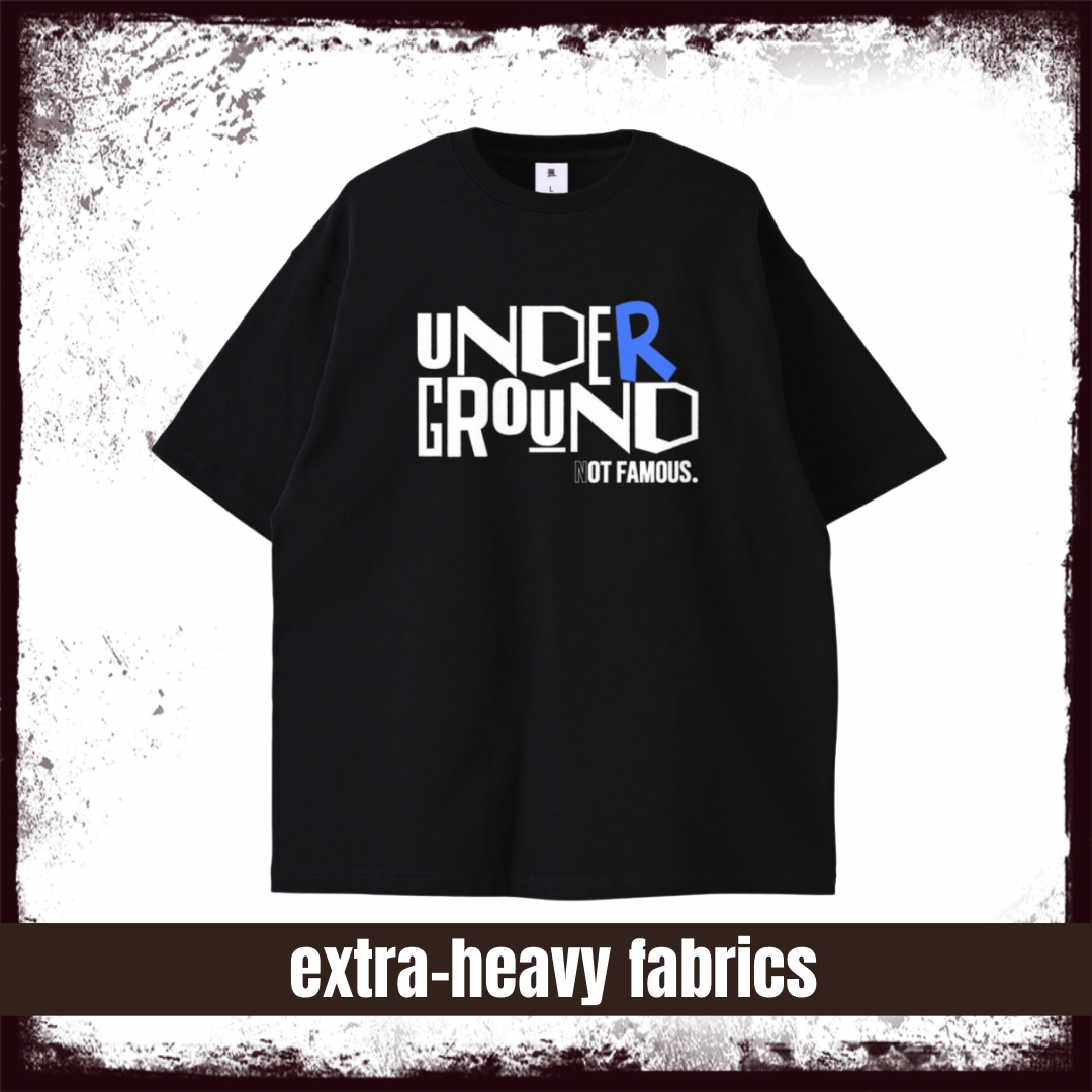 【予約商品】BADYEVER Underground Logo extra-heavy fabrics Oversized t-shirts Black