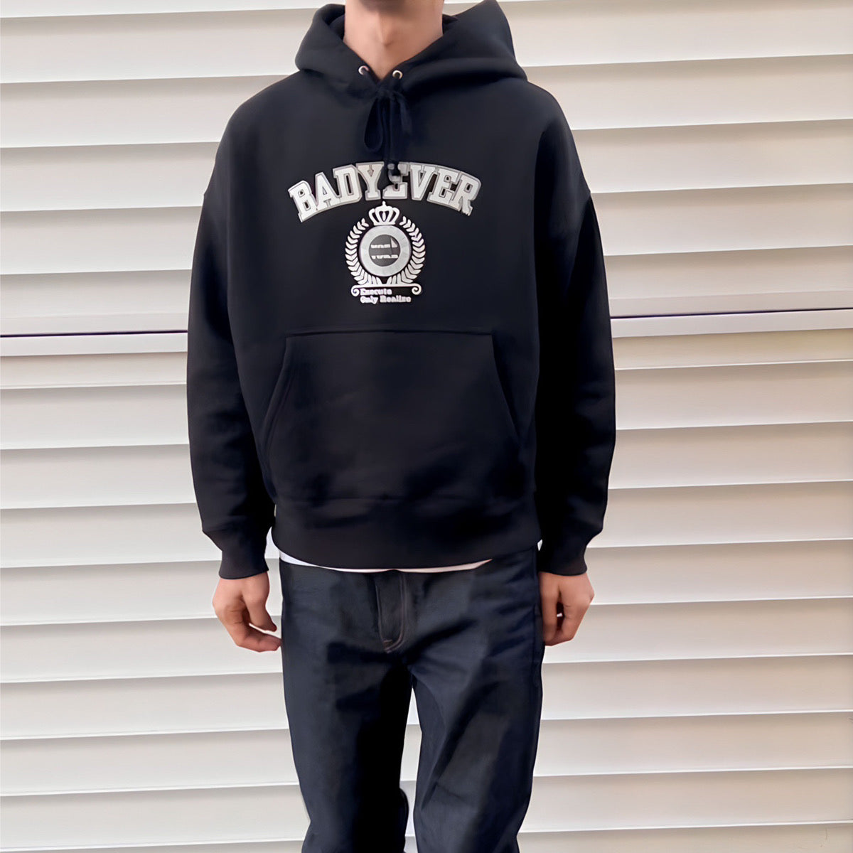 【予約商品】BADYEVER College Logo Relaxed Hoodie